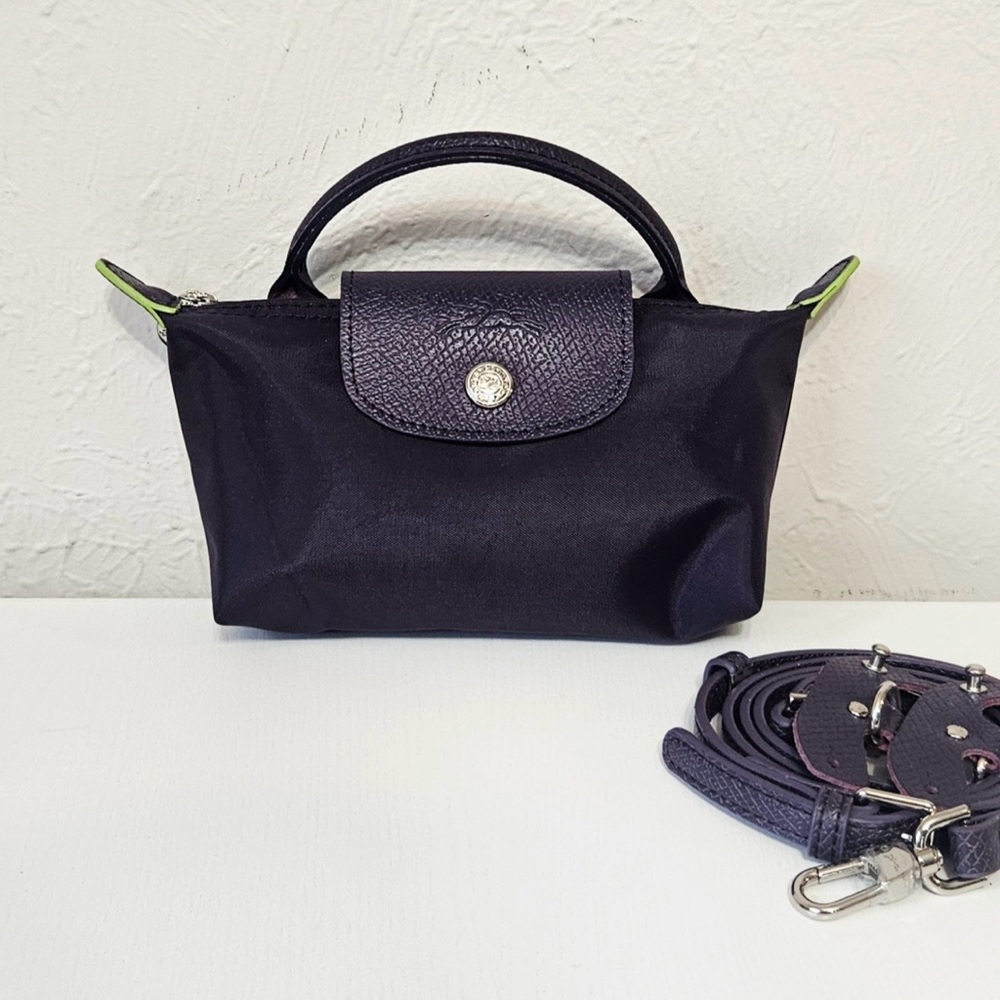 Longchamp Mini with top handle and crossbody- Bag purse Purple gift
